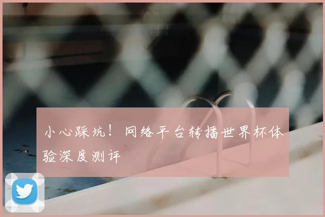 小心踩坑!网络平台转播世界杯体验深度测评