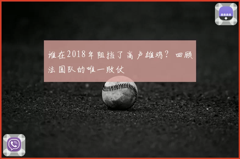 谁在2018年阻挡了高卢雄鸡？回顾法国队的唯一败仗